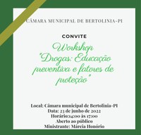 Workshop:  Drogas - Educação preventiva e fatores de proteção