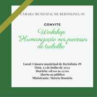 Workshop: Humanização nos processos de trabalho.